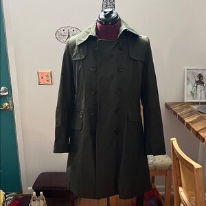 Donna Karan Olive Trench Coat